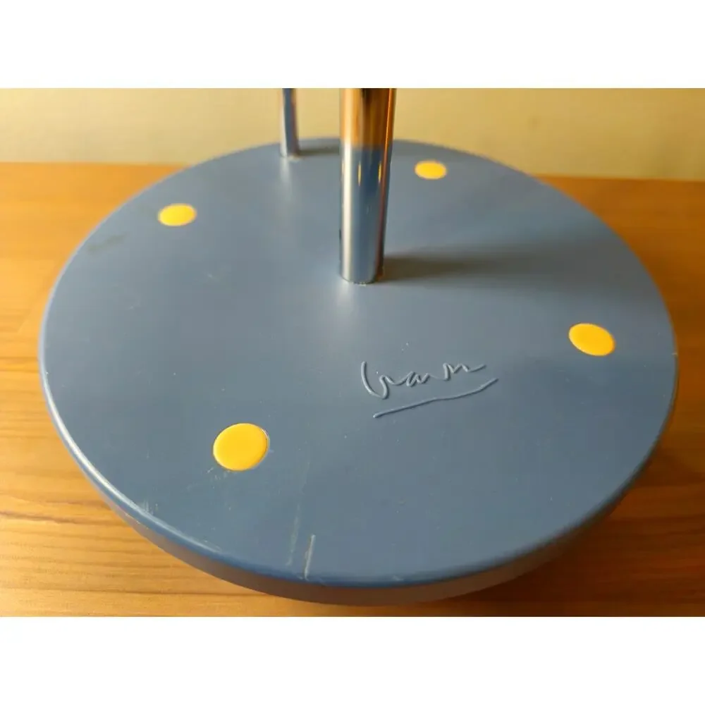 1990s Michael Graves Slate Blue Paper Towel Holder Rare Vintage Pop Art Egg